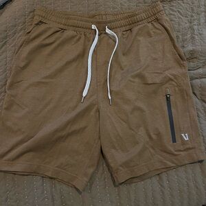 Men's Brown Shorts with White Drawstring